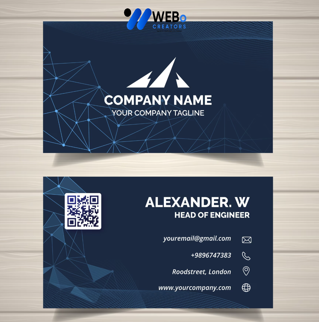 Elegant Professional Business card design with golden stripes Agency in Fort Worth ,TX