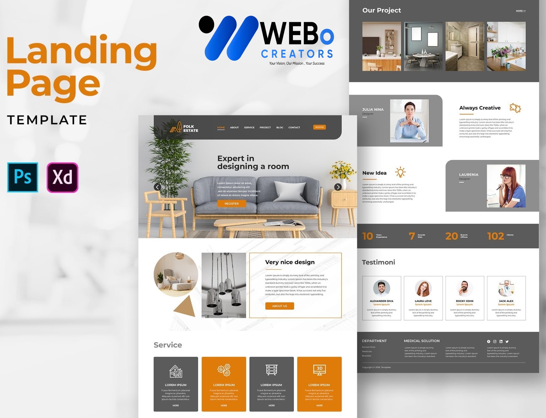 Creative Landing Page Designs, Themes, Graphic Elements for Fort Worth ,TX Businesses 2026